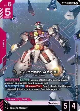 Gundam Aerial (ST13-006) - Starter Deck 13 Silent Barrage Holofoil