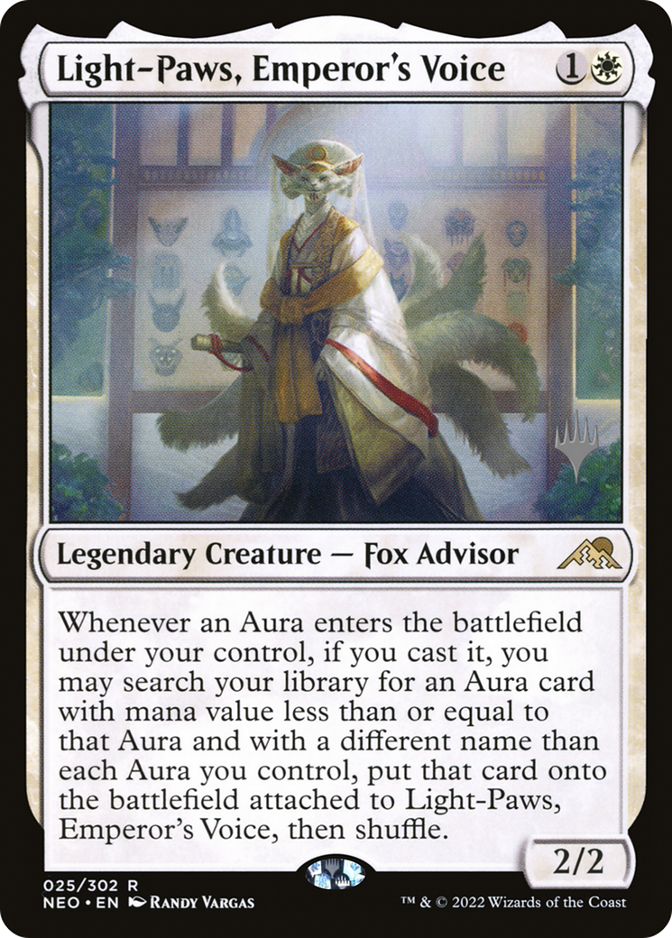Light-Paws, Emperor's Voice (PPNEO-025) - Kamigawa: Neon Dynasty Promos Foil