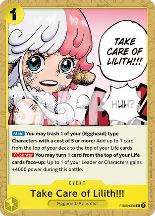 Take Care of Lilith!!! (EB05-060) - Extra Booster: One Piece Heroine's Edition Vol. 2