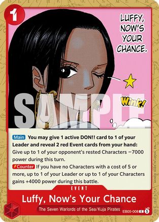 Luffy, Now's Your Chance (EB05-008) - Extra Booster: One Piece Heroine's Edition Vol. 2
