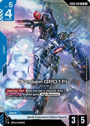 Gundam GP01Fb (GD06-001) - Stardust Trails Holofoil