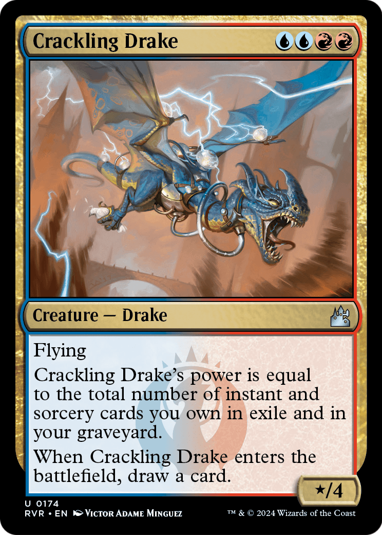 Crackling Drake (RVR-174) - Ravnica Remastered Foil