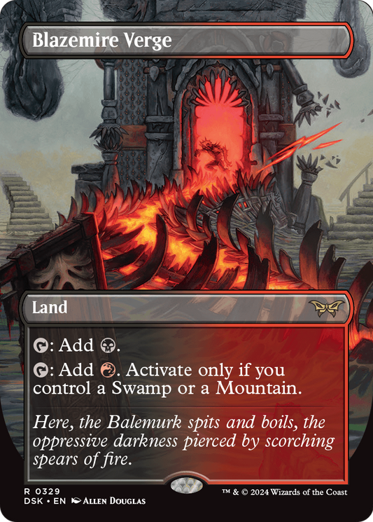 Blazemire Verge (Borderless) (DSK-329) - Duskmourn: House of Horror