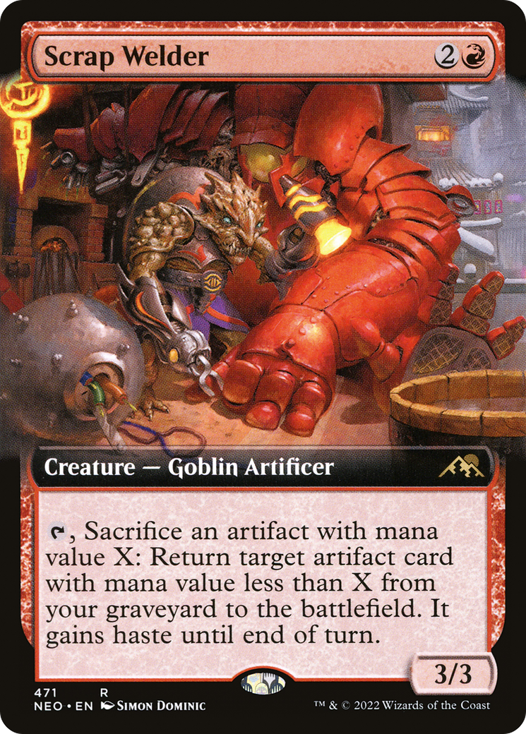 Scrap Welder (Extended Art) (NEO-471) - Kamigawa: Neon Dynasty: (Extended Art)