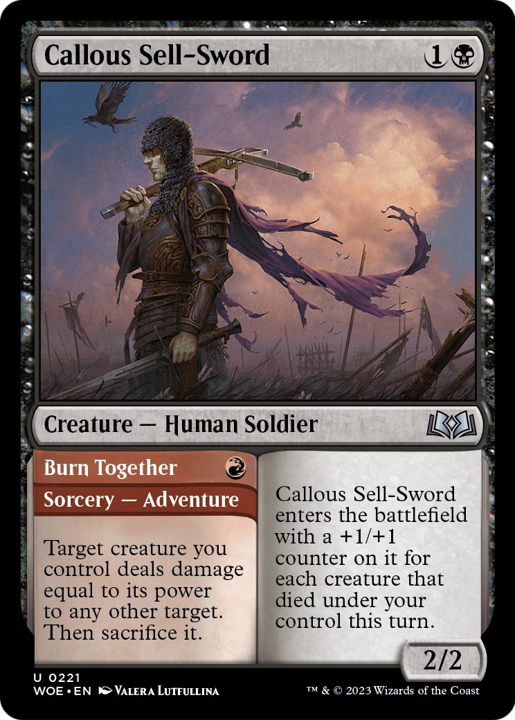 Callous Sell-Sword (WOE-221) - Wilds of Eldraine Foil