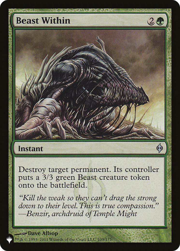 Beast Within (NPH) (LIST-NPH-103) - The List