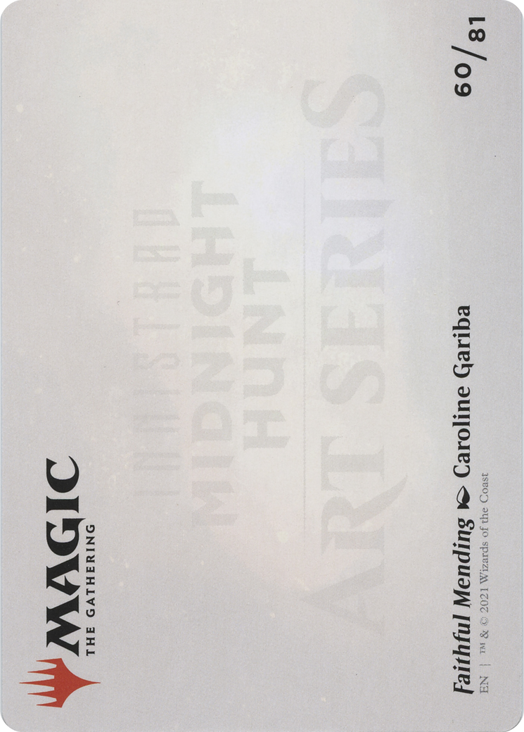 Faithful Mending // Faithful Mending (AMID-060) - Midnight Hunt Art Series (Borderless) Foil