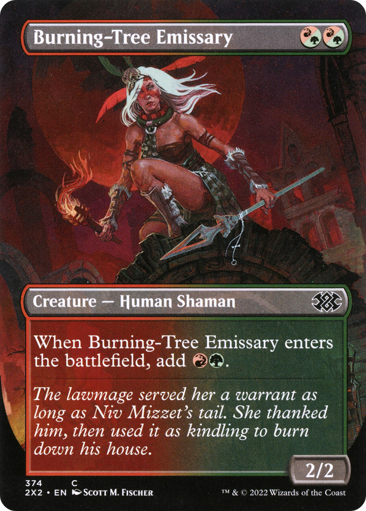 Burning-Tree Emissary (Borderless) (2X2-374) - Double Masters 2022 Foil