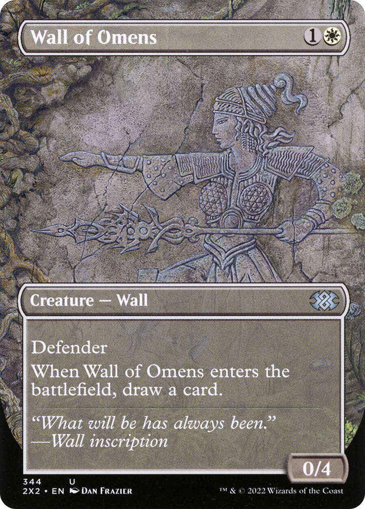 Wall of Omens (Borderless) (2X2-344) - Double Masters 2022