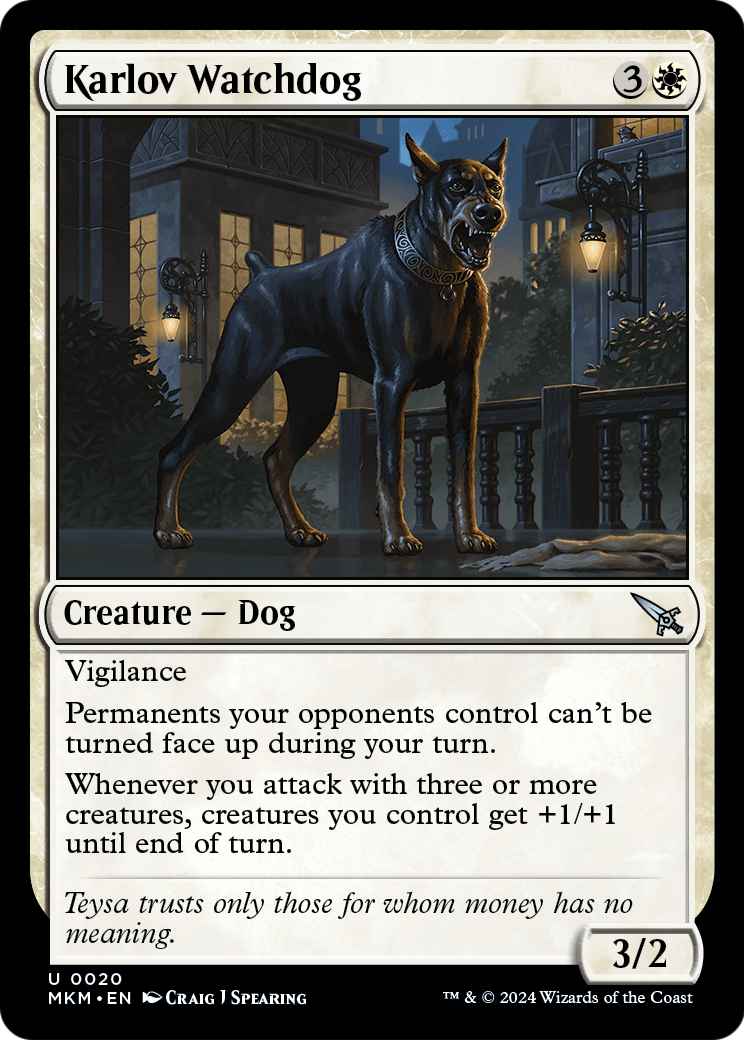 Karlov Watchdog (MKM-020) - Murders at Karlov Manor Foil