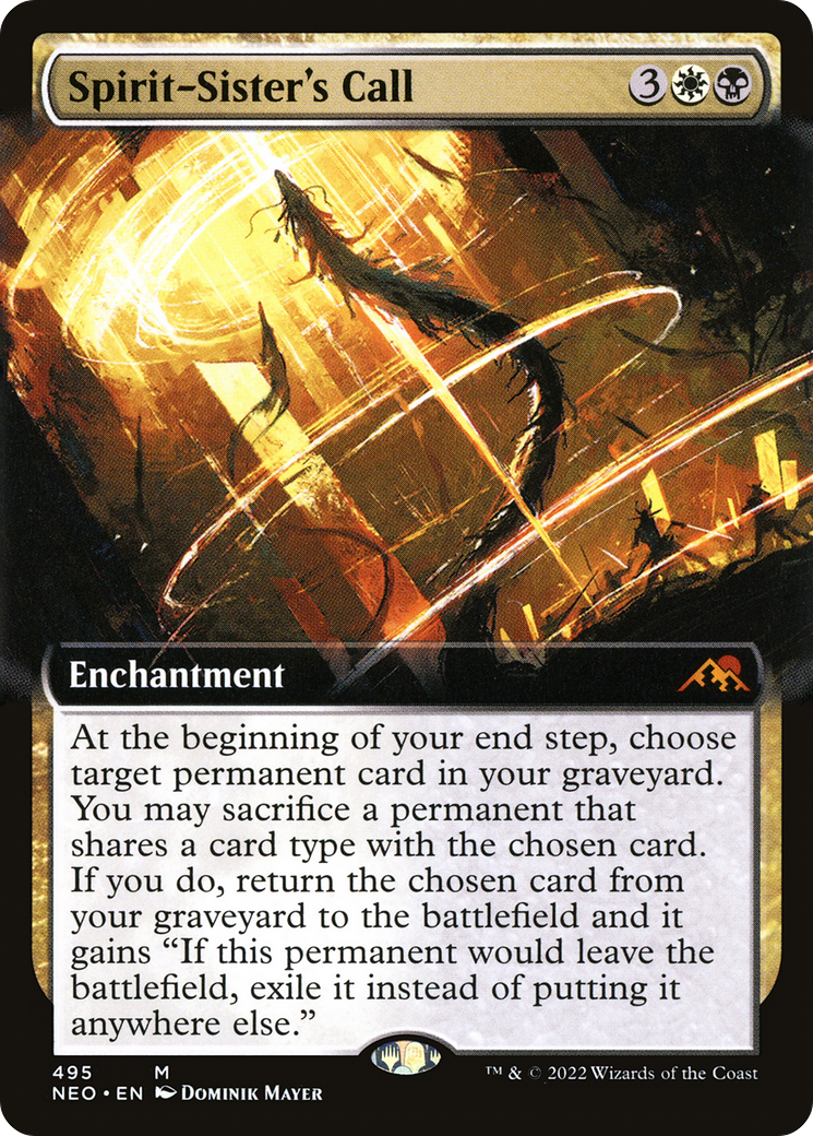 Spirit-Sister's Call (Extended Art) (NEO-495) - Kamigawa: Neon Dynasty: (Extended Art)