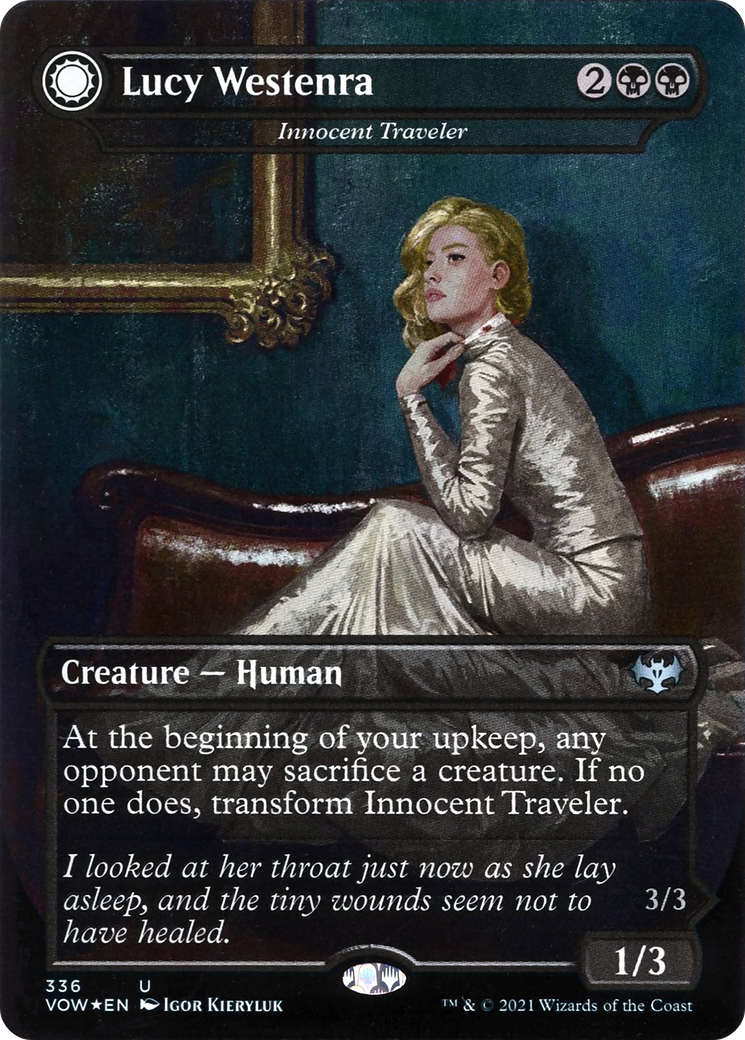 Lucy Westenra - Innocent Traveler (VOW-336) - Innistrad: Crimson Vow: (Double Faced Transform) (Borderless)