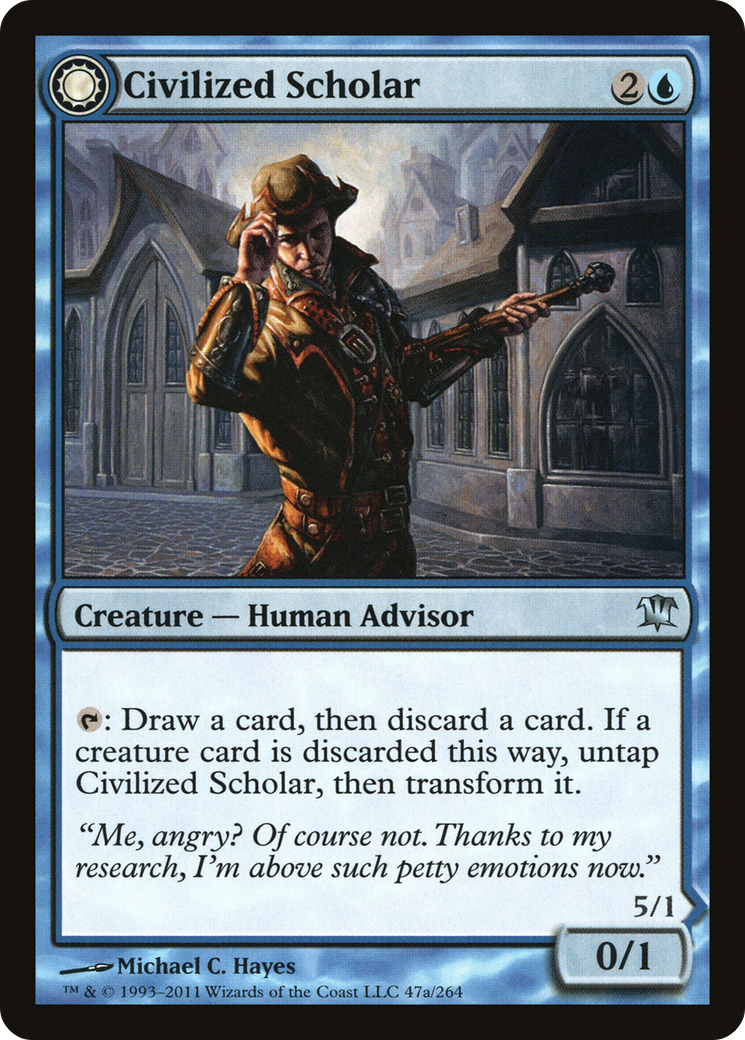 Civilized Scholar (ISD-047) - Innistrad: (Double Faced Transform) Foil