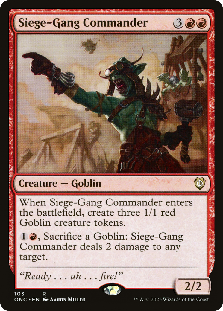Siege-Gang Commander (ONC-103) - Phyrexia: All Will Be One Commander