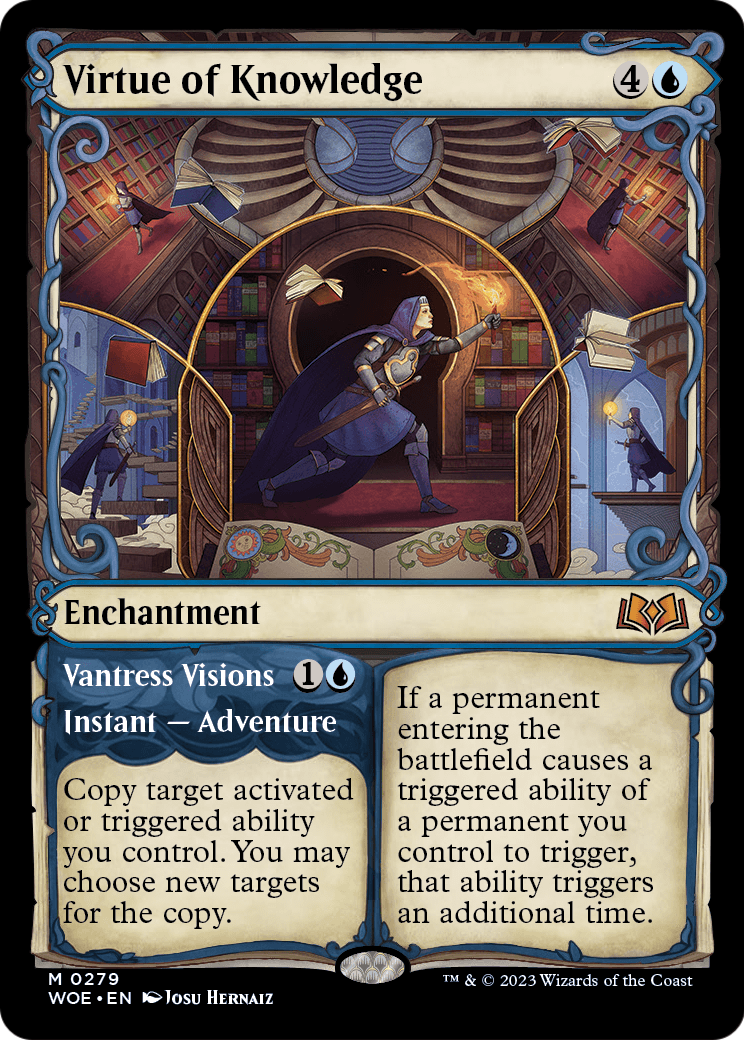 Virtue of Knowledge (Showcase) (WOE-279) - Wilds of Eldraine: (Showcase)