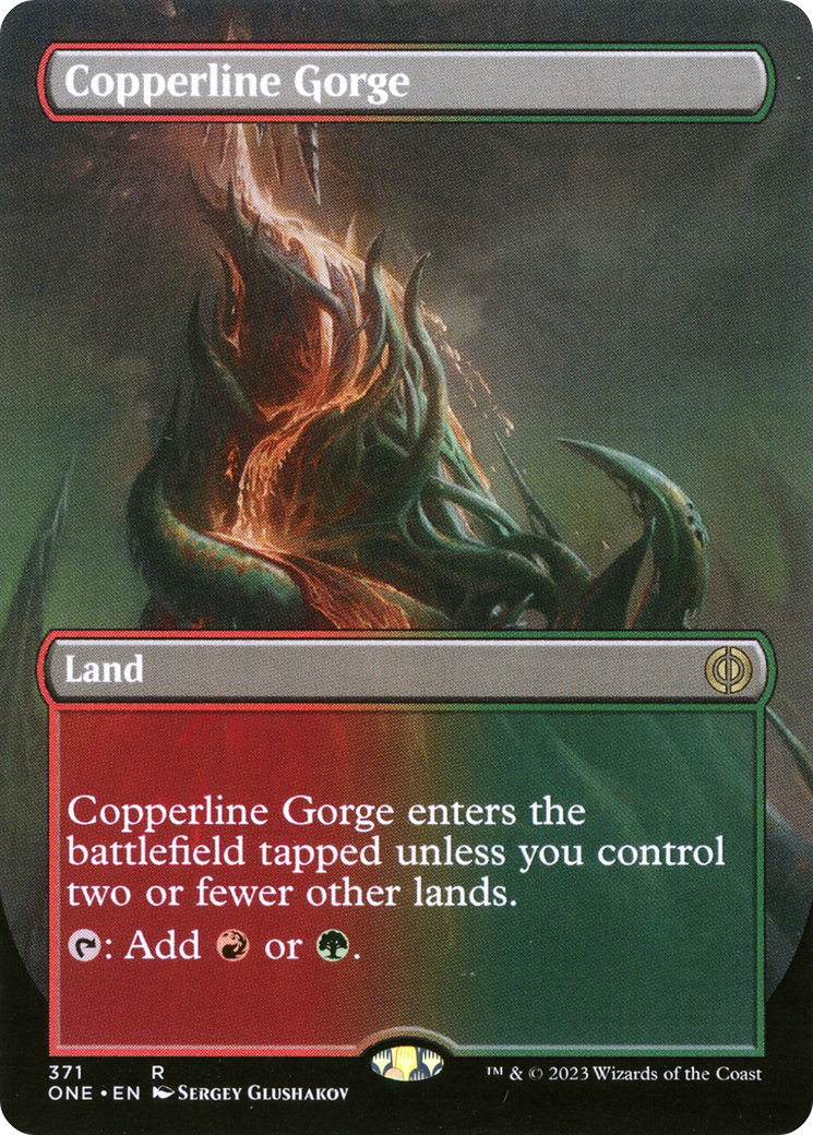 Copperline Gorge (Borderless) (ONE-371) - Phyrexia: All Will Be One