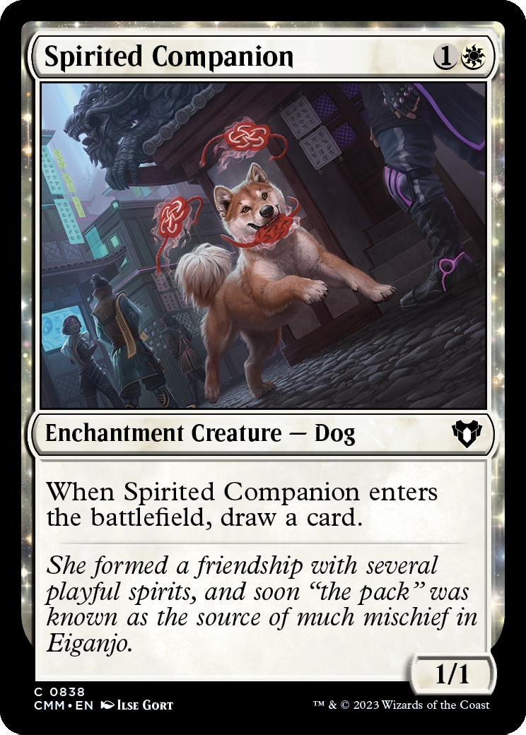 Spirited Companion (CMM-838) - Commander Masters: (enchantment)