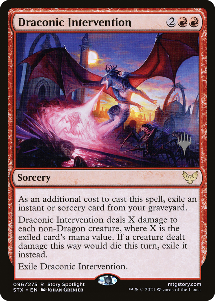 Draconic Intervention (PPSTX-096) - Strixhaven: School of Mages Promos Foil