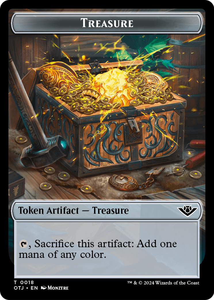 Treasure (TOTJ-018) - Outlaws of Thunder Junction Tokens Foil