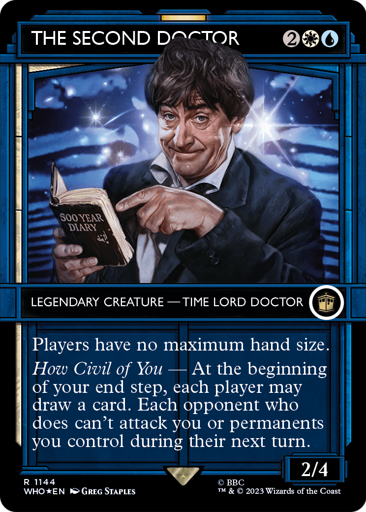 The Second Doctor (Showcase) (Surge Foil) (WHO-1144) - Doctor Who: (Showcase) (Borderless) Foil