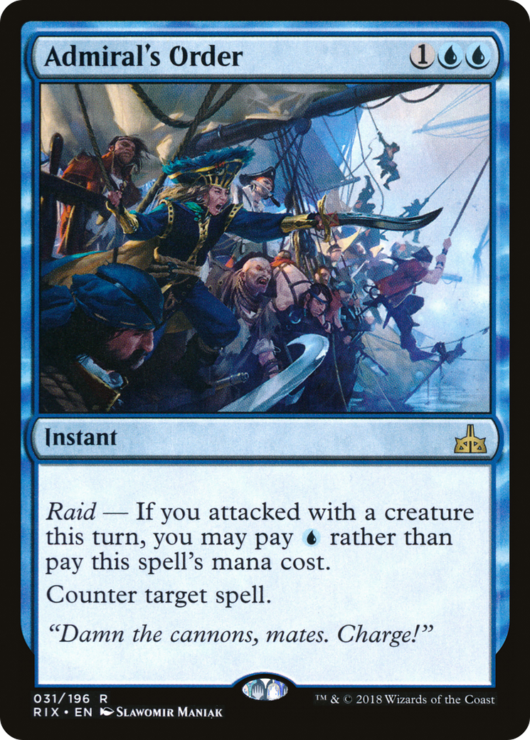 Admiral's Order (RIX-031) - Rivals of Ixalan