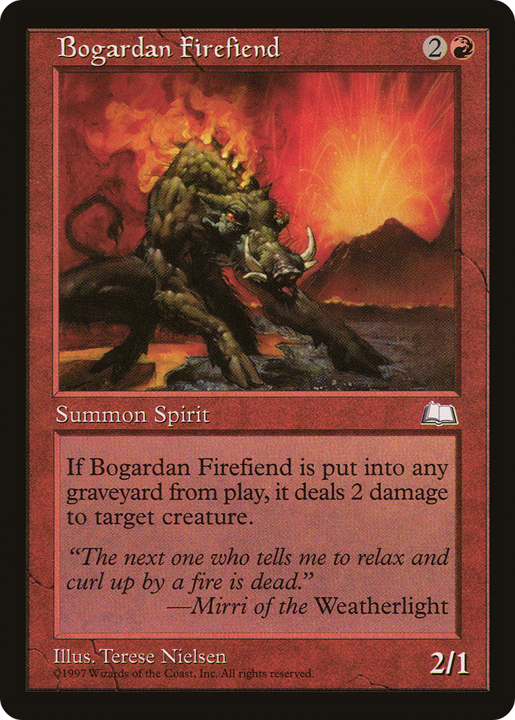 Bogardan Firefiend (WTH-) - Weatherlight