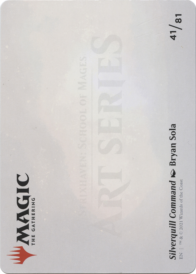 Silverquill Command // Silverquill Command (ASTX-041) - Strixhaven Art Series (Borderless) Foil