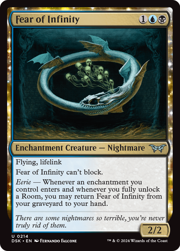 Fear of Infinity (DSK-214) - Duskmourn: House of Horror: (enchantment)