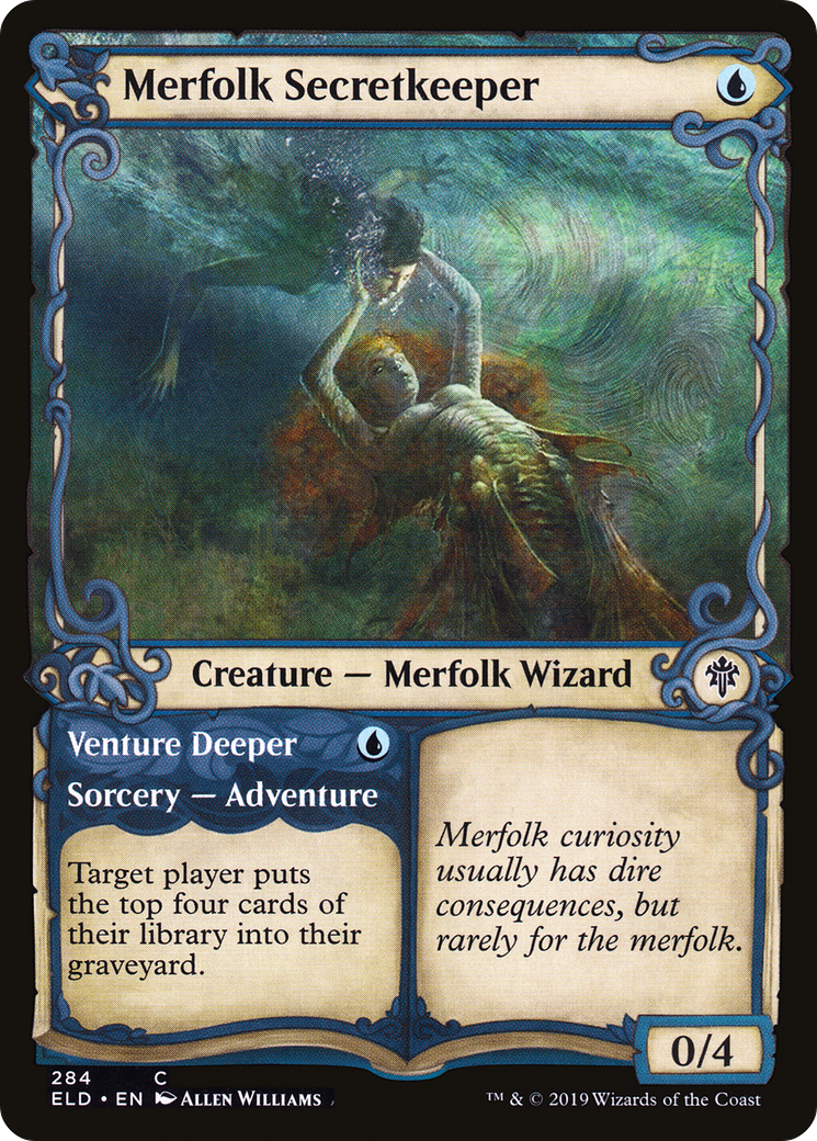 Merfolk Secretkeeper (Showcase) (ELD-284) - Throne of Eldraine: (Showcase) Foil