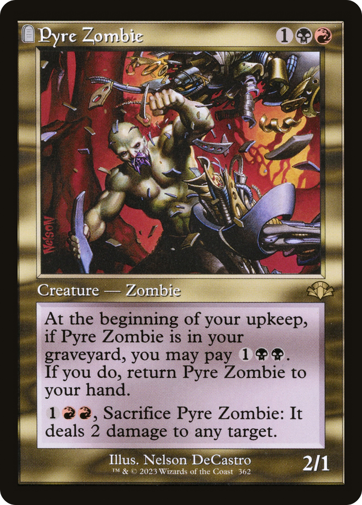 Pyre Zombie (Retro Frame) (DMR-362) - Dominaria Remastered: (tombstone)