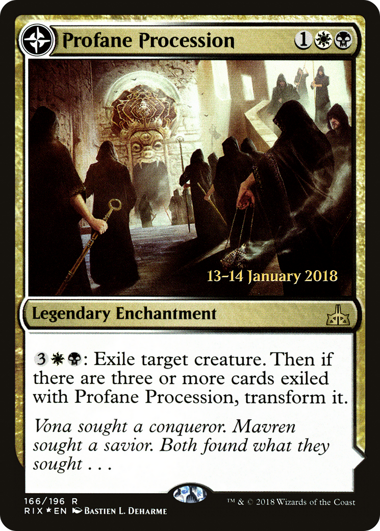Profane Procession (PRE-166S) - Rivals of Ixalan Promos: (compasslanddfc) Foil