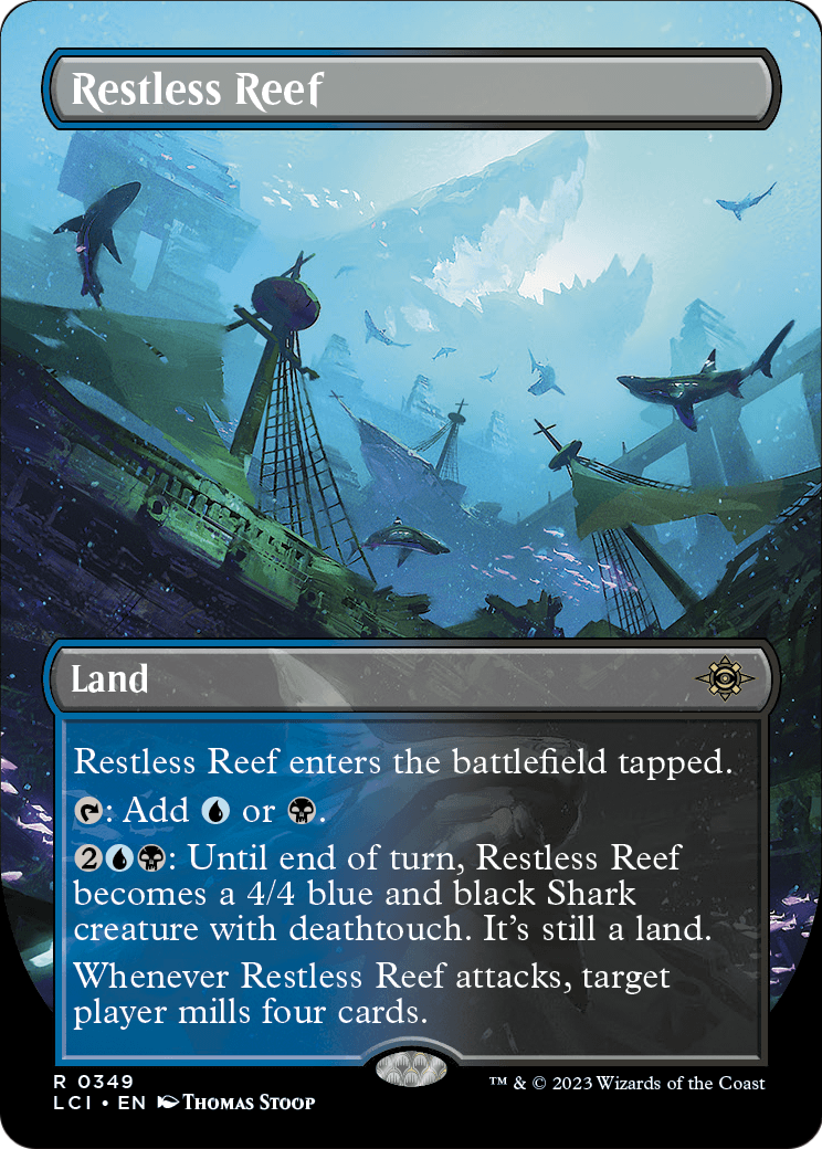 Restless Reef (Borderless) (LCI-349) - The Lost Caverns of Ixalan Foil