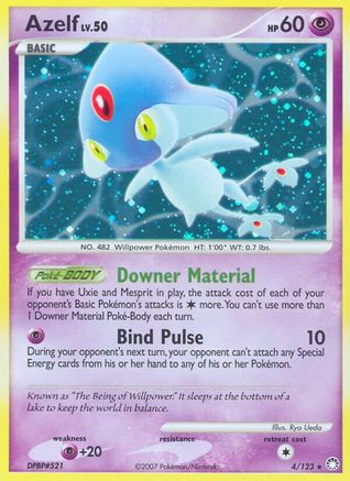 Azelf 004  - Reverse Holofoil Mysterious Treasures - Holo Rare