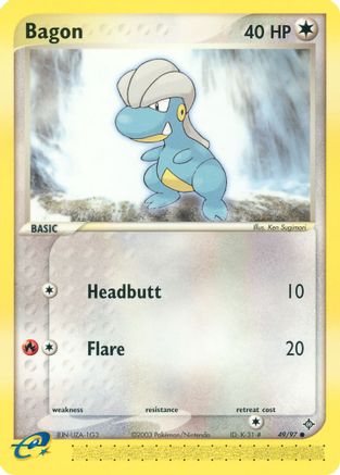 Bagon 049/97  - Reverse Holofoil Dragon - Common
