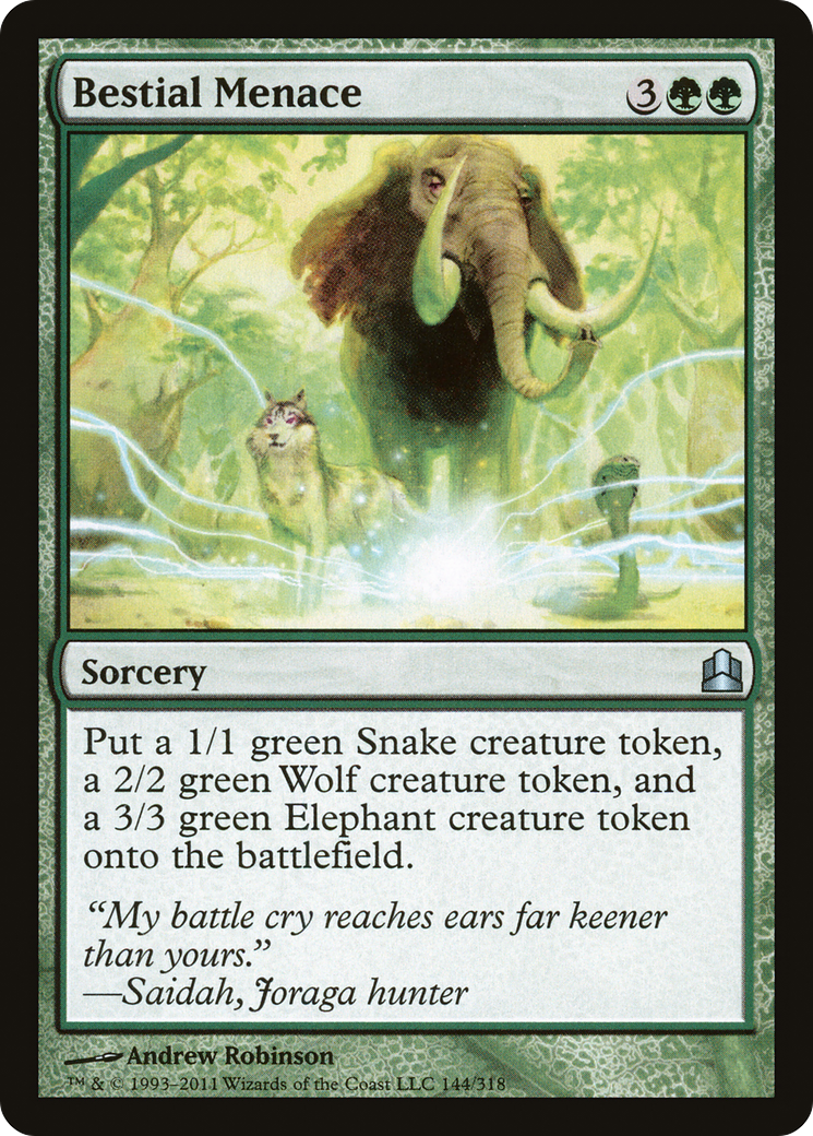 Bestial Menace (CMD-144) - Commander 2011