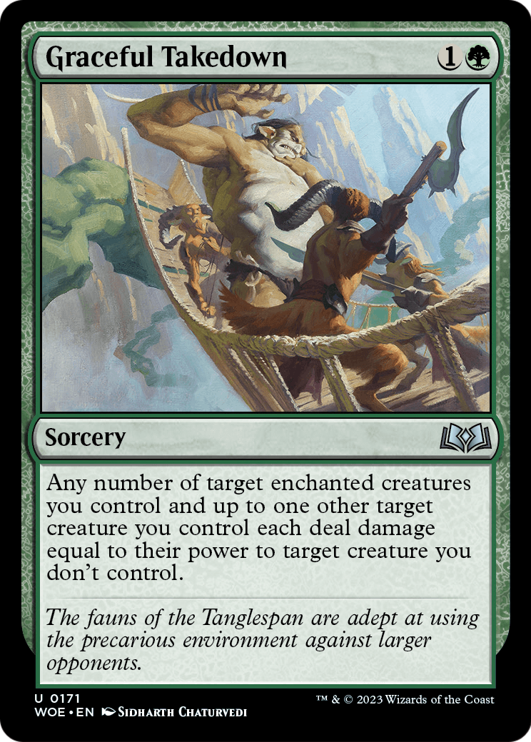 Graceful Takedown (WOE-171) - Wilds of Eldraine Foil