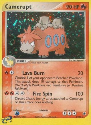 Camerupt  - Reverse Holofoil Ruby and Sapphire - Holo Rare