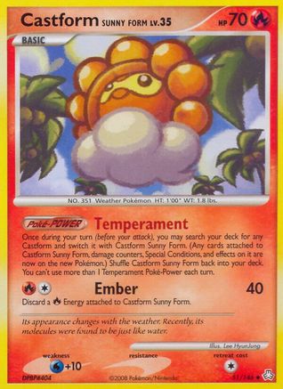 Castform Sunny Form  - Reverse Holofoil Legends Awakened - Uncommon
