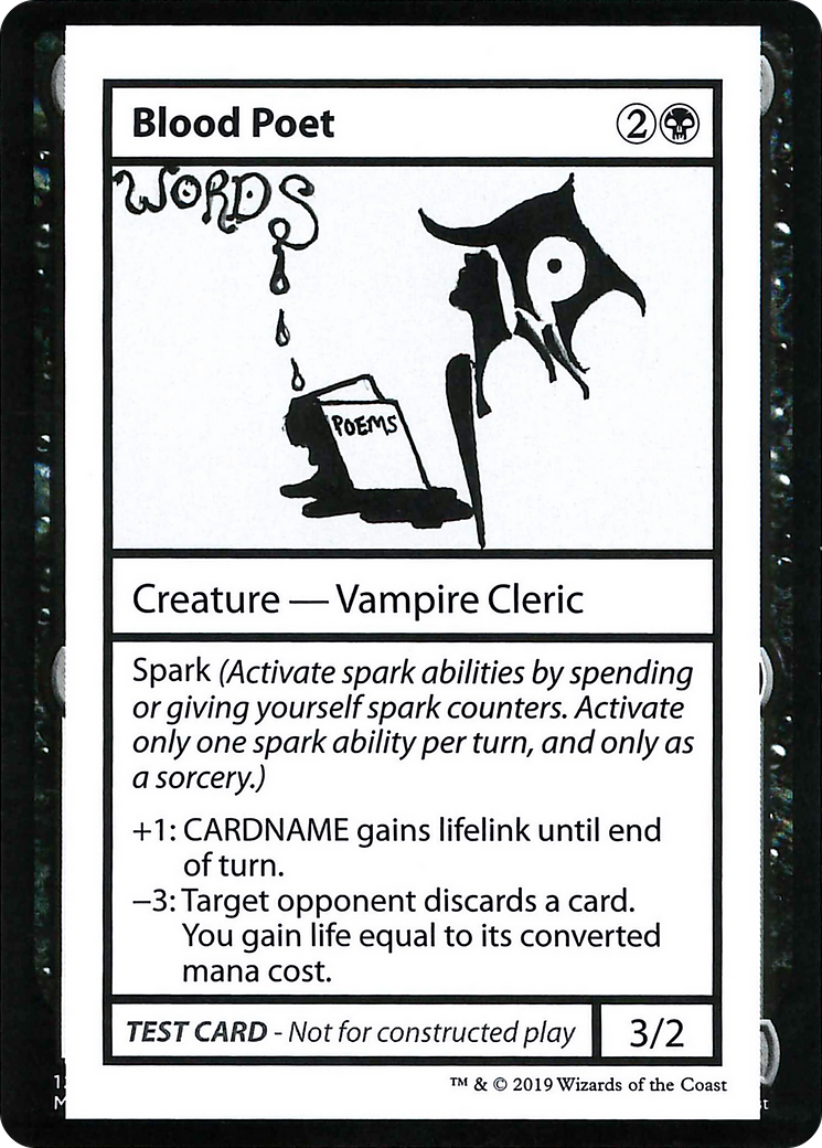 Blood Poet (No PW Symbol) (CMB1-) - Mystery Booster Playtest Cards 2021