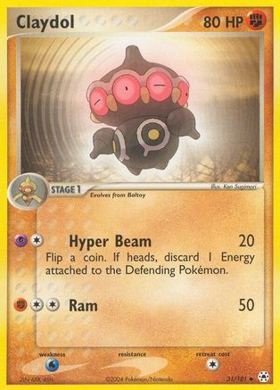 Claydol - 31/101/101  - Reverse Holofoil Hidden Legends - Uncommon