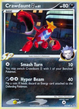 Crawdaunt G  - Reverse Holofoil Supreme Victors - Rare