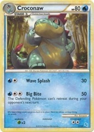 Croconaw (#13)  HGSS Trainer Kit Gyarados & Raichu - Common