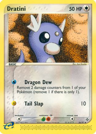 Dratini  - Reverse Holofoil Dragon - Uncommon