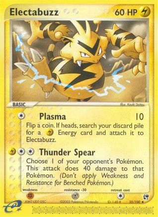 Electabuzz/100  - Reverse Holofoil Sandstorm - Uncommon