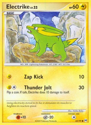 Electrike (62) (62) 062  - Reverse Holofoil Arceus - Common