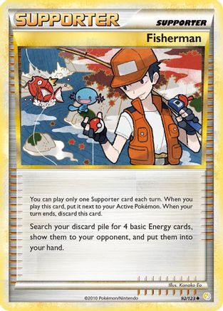 Fisherman 092  HeartGold SoulSilver - Uncommon