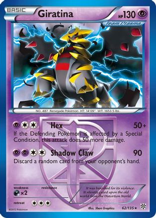 Giratina (Team Plasma) 062  - Reverse Holofoil Plasma Storm - Rare