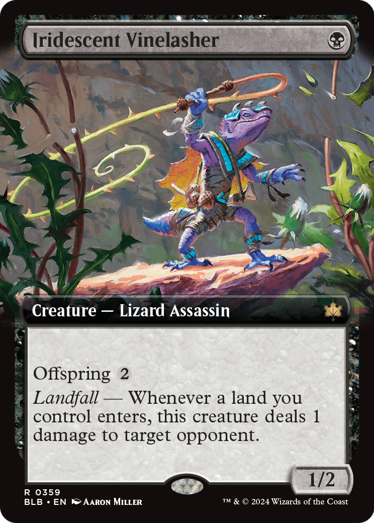 Iridescent Vinelasher (Extended Art) (BLB-359) - Bloomburrow: (Extended Art)