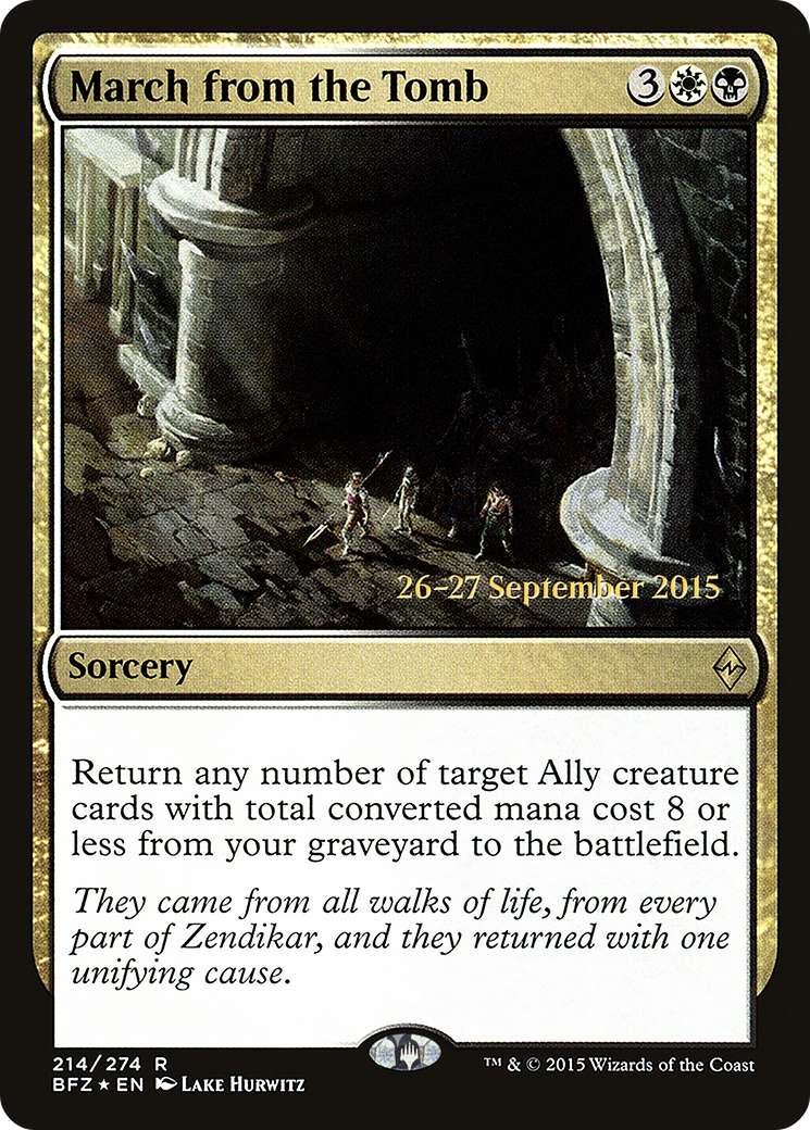 March from the Tomb (PRE-214S) - Battle for Zendikar Promos Foil