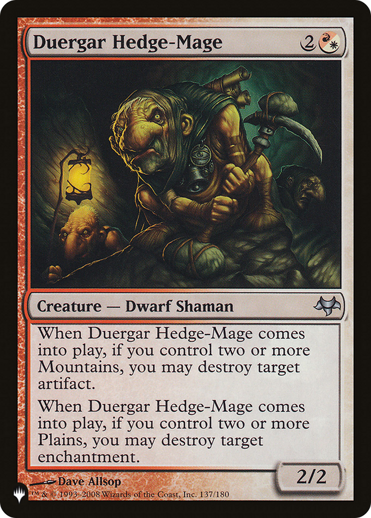 Duergar Hedge-Mage (LIST-EVE-137) - The List